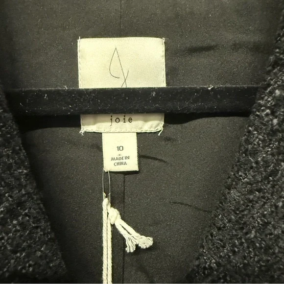 Joie| NWOT Women’s Size 10 Cropped Black Tweed Vest with Pearl Buttons - Picture 7 of 7